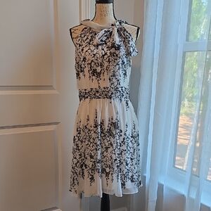 Jessica Simpson Black and White Floral Mini Dress